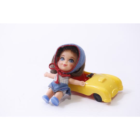1960s, Liddle Kiddles, Babe Biddle, Doll, Yellow Car, Mattel, ~ 250929-WH 766 - Picture 3 of 3